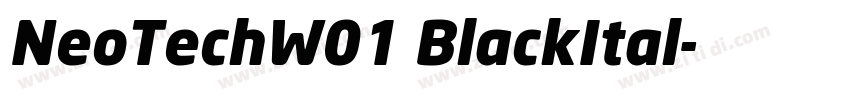 NeoTechW01 BlackItal字体转换